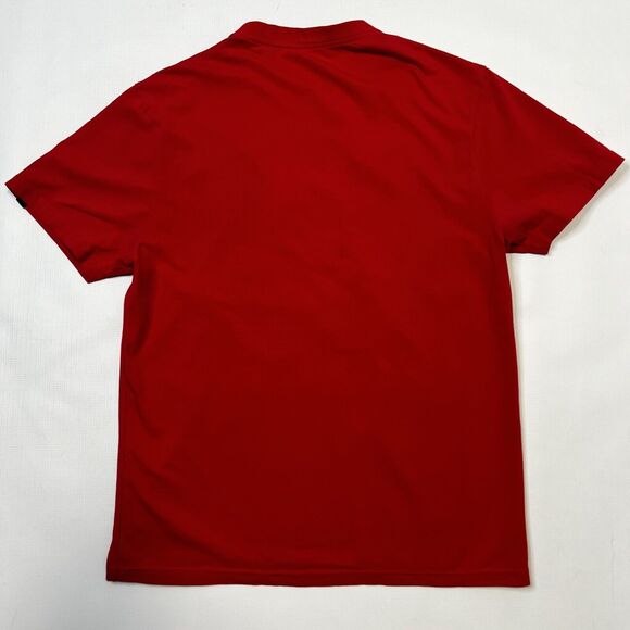 BKYS Men's Lucky Charm Rose Orig. Print Embroidered Top, Stitch T-Shirt Red Med - Picture 2 of 7